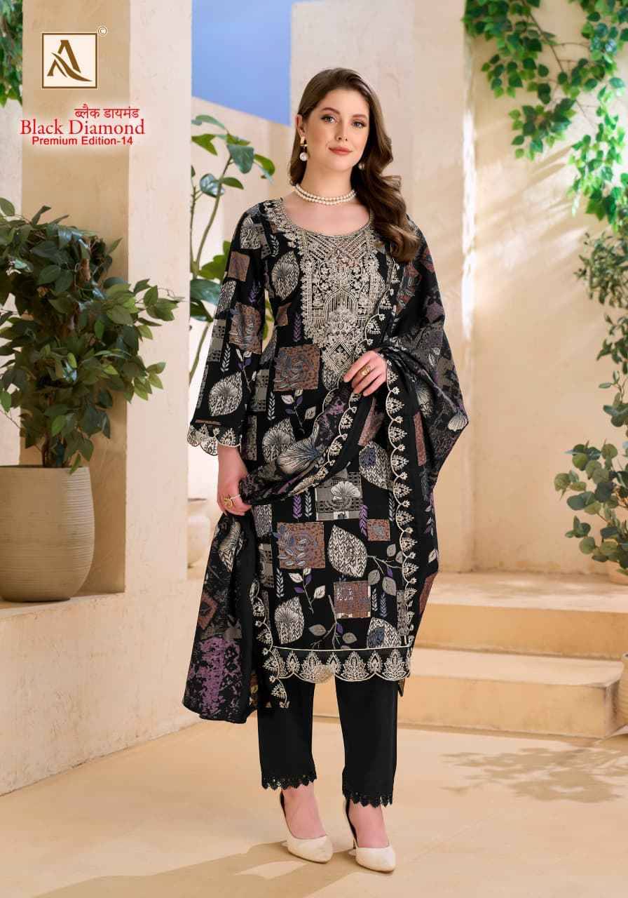 BLACK DIAMOND-14 1123 Series By Alok Pakistani Stylish Beautiful Colourful Printed & Embroidered Party Wear & Occasional Wear Pure cotton Dresses At Wholesale Price